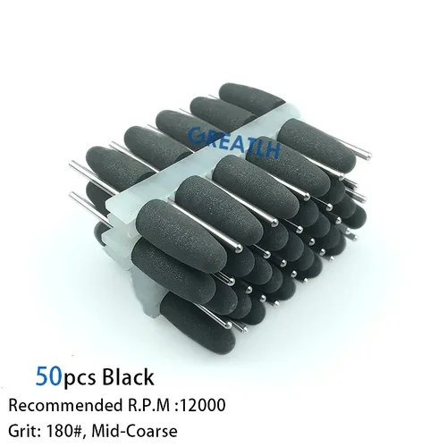 Imagen 2 del producto 50 unids/set equipo de blanqueamiento dental pulido dental 2,35mm pulidores de goma de silicona dental fresas