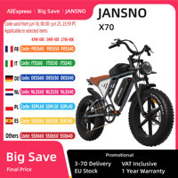 Eletric bike JANSNO X70 Brushless Motor 48V 34Ah Dual lithium battery city Electric bicycle 20inch tire Adult Mountain E-bike