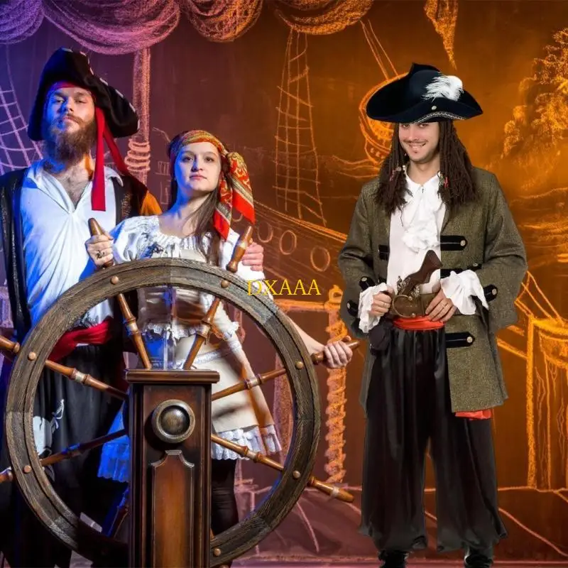 DXAA Gorros Fiesta Pirata para niños para Juegos imaginación Fiesta Cosplay Gorros Pirata para niños Plumas Creativas y