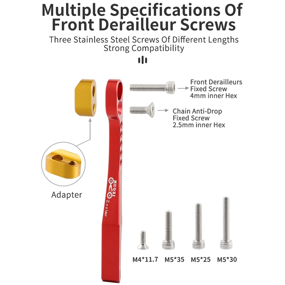 MUQZI الطريق دراجة سلسلة الماسك قطرة سبائك الألومنيوم حارس سلسلة دراجات استقرار مكافحة الإفلات سلسلة دليل