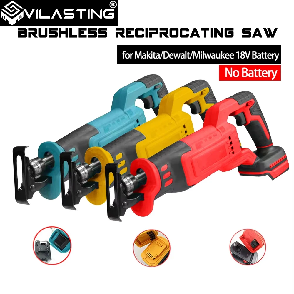 VILASTING Brushless Reciprocating Saw High-Power Cutting Saw Handheld Multifunctional Household Small Electric Saw No Battery