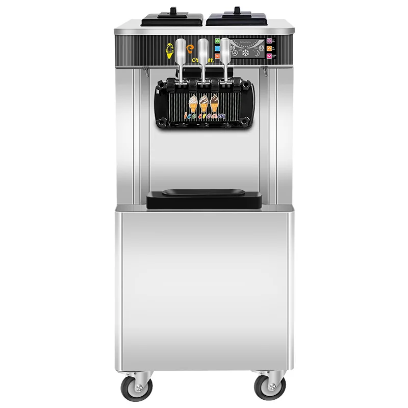 

Полностью автоматическая машина для мороженого объемом 48 л/ч, коммерческая вертикальная машина для мороженого с тремя вкусами