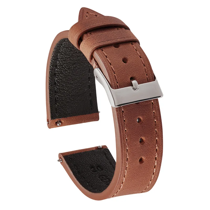 Crazy Horse Leather Watch Straps 18/19/20/21/22mm Cowhide Bracelet For Watch Men Women Vintage Wristband