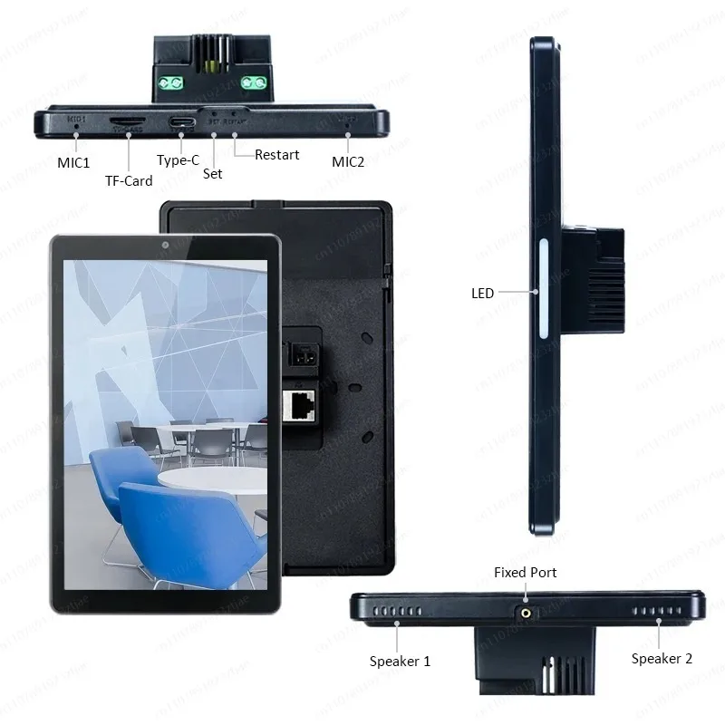 Smart home Automation 8 inch Embedded control touch panel Android 11 tablet pc with rj45 poe