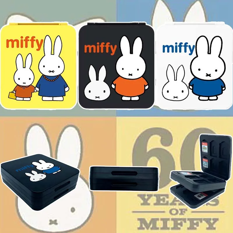 

12 in 1 Miffy Anime Switch Card Protective Case for Switch/ Switch OLED/ Switch Lite Game Card Storage Protective Game Cards Box