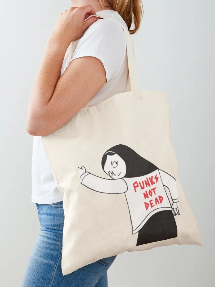 

Punk is not Dead Tote Bag shopping bag tote bag men personalized tote Reusable bags