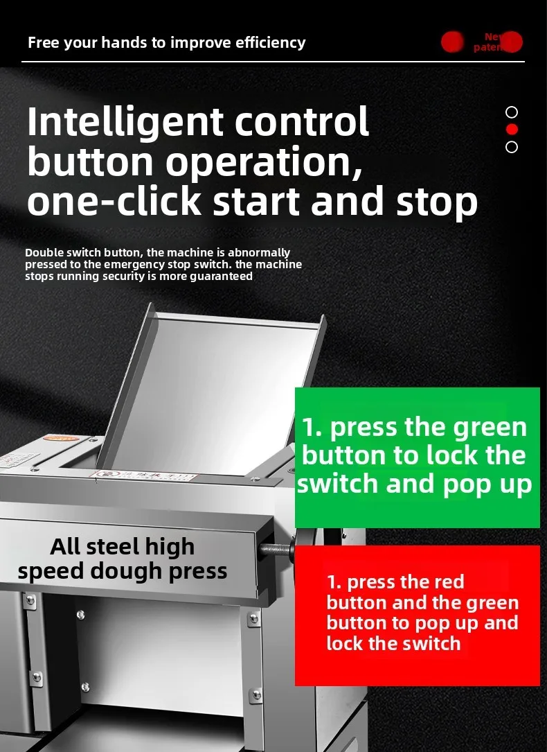 ماكينة صنع المكرونة الكهربائية عالية السرعة لسطح المكتب HXL، كعكة العجن التجارية المصنوعة من الفولاذ المقاوم للصدأ