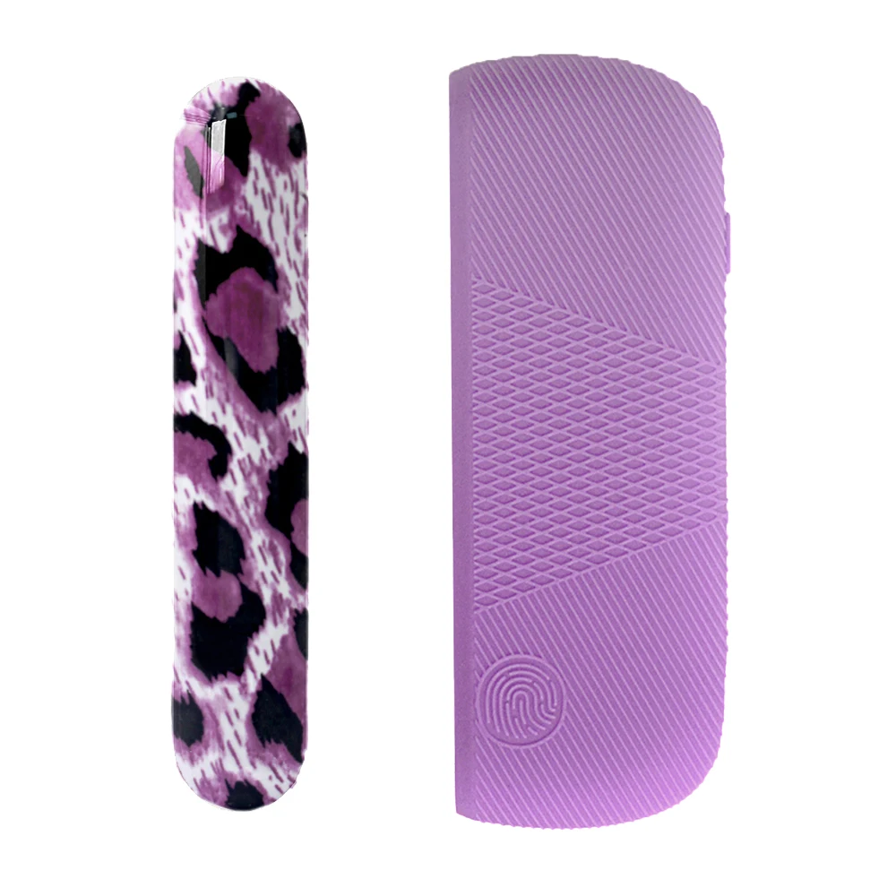 for IQOS ILLUMA Silicone Case Set Pastel Macaron Colors+ Leopard Print Side Cover for IQOS ILLUMA I Stylish Drop Protection