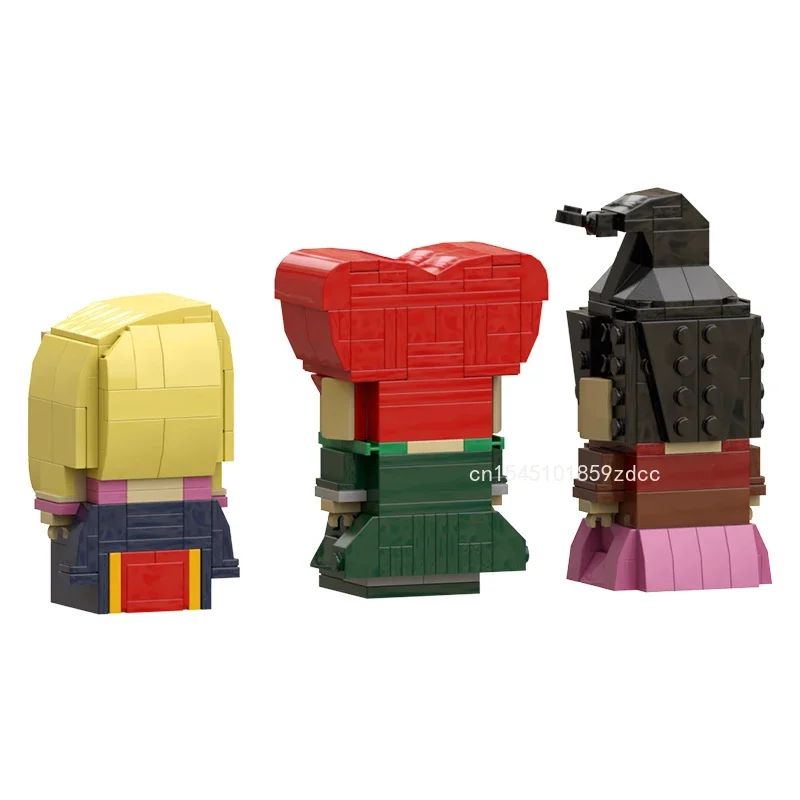 MOC Hocus Pocused figurines Winifred Mary Sarah BrickHeadzs blocs de construction film sorcière trois sœurs briques jouets cadeau de noël