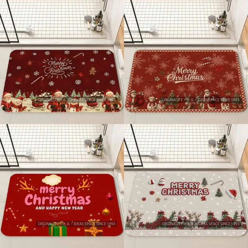 

Christmas-Themed Mat Design Living Room Decoration Home Sofa Non-Slip Carpet Study Bedroom Tatami Children'S Soft Floor Mat