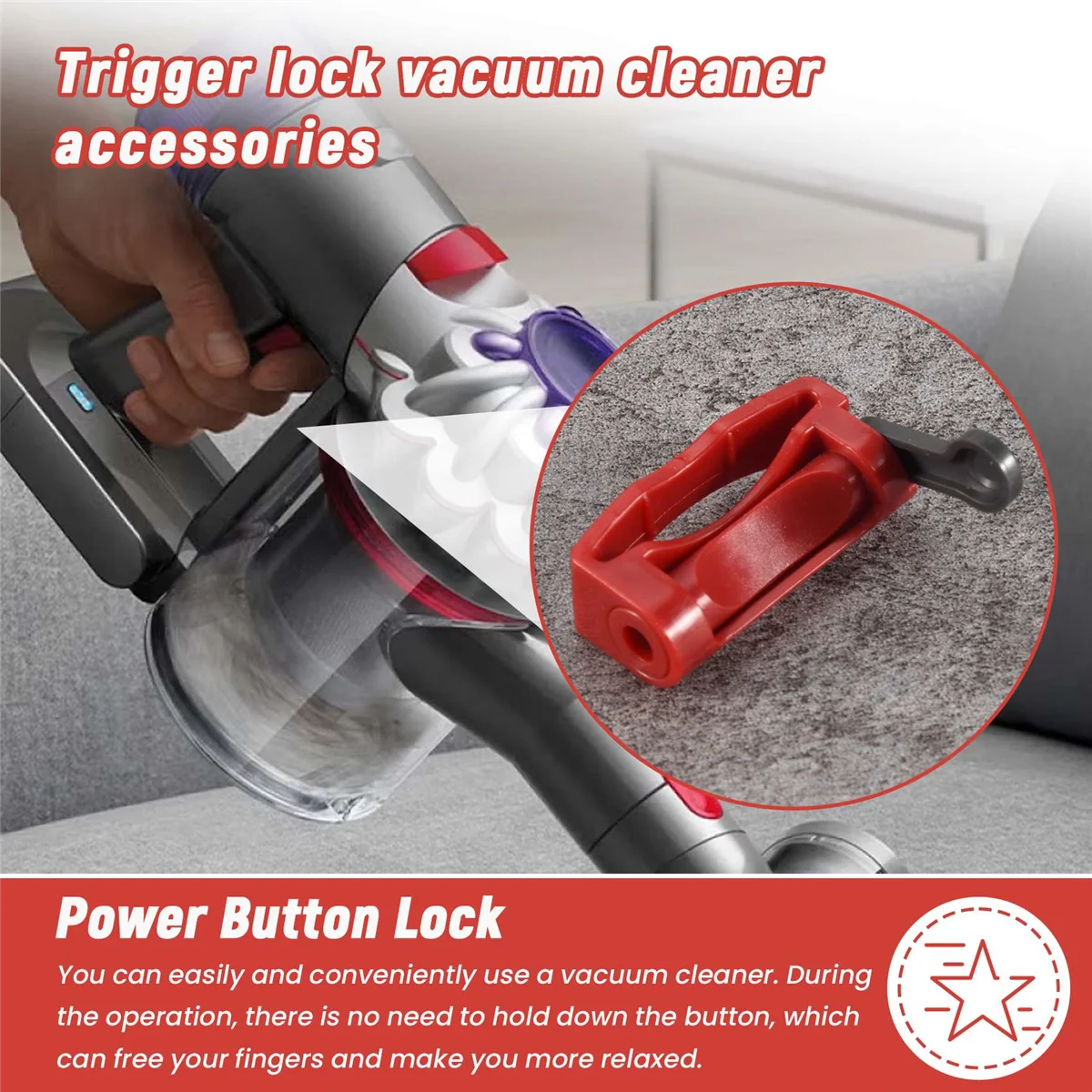 Trigger Lock pulsante di alimentazione accessori per Dyson V6 V7 V8 V11 V10 aspirapolvere elettrodomestico pezzo di ricambio-colore casuale