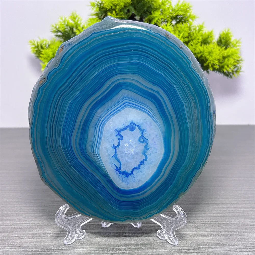 

Blue-green Agate Sardonyx Slab Natural Crystal Home Decoration Room decor Luck Quartz Stone Garden Healing Energy Love Gifts