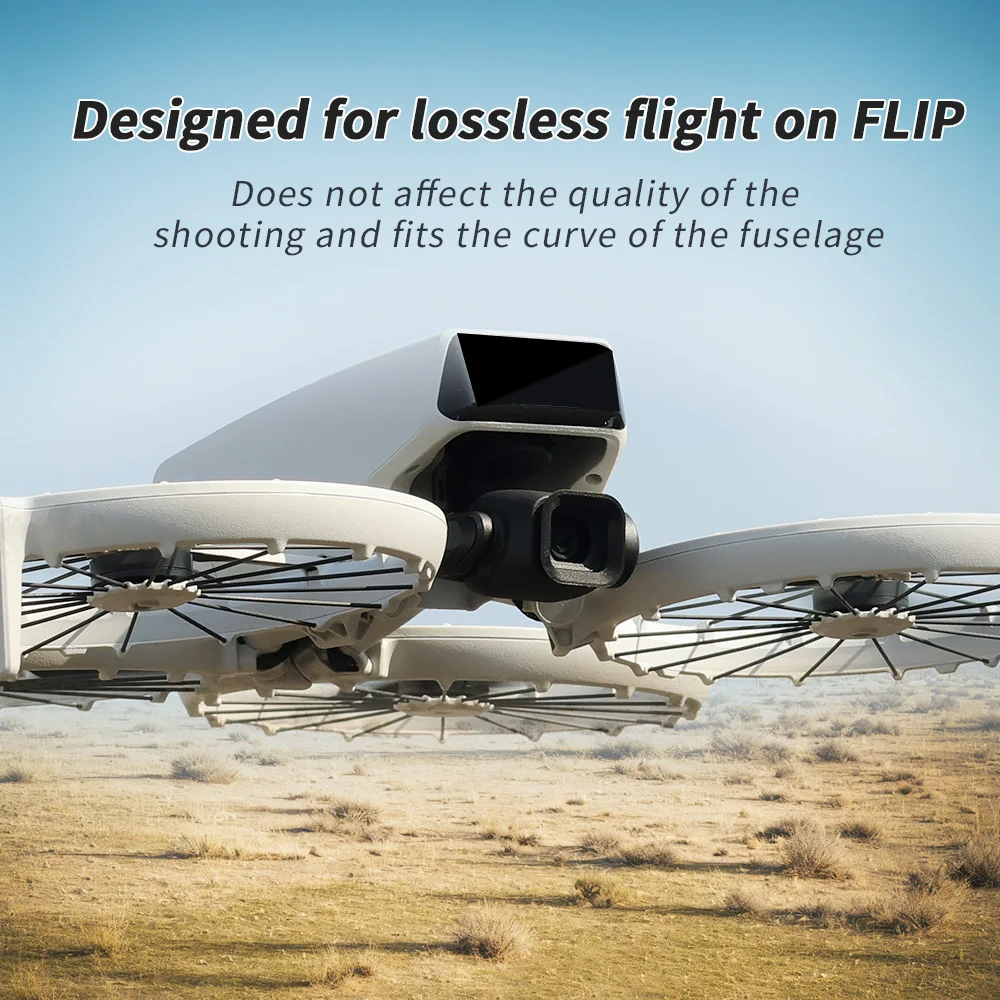 مناسبة لحماية عدسة DJI Flip Light Shield، ومضادة للوهج، وملحقات قلابة بدون طيار المحمولة القابلة للطي