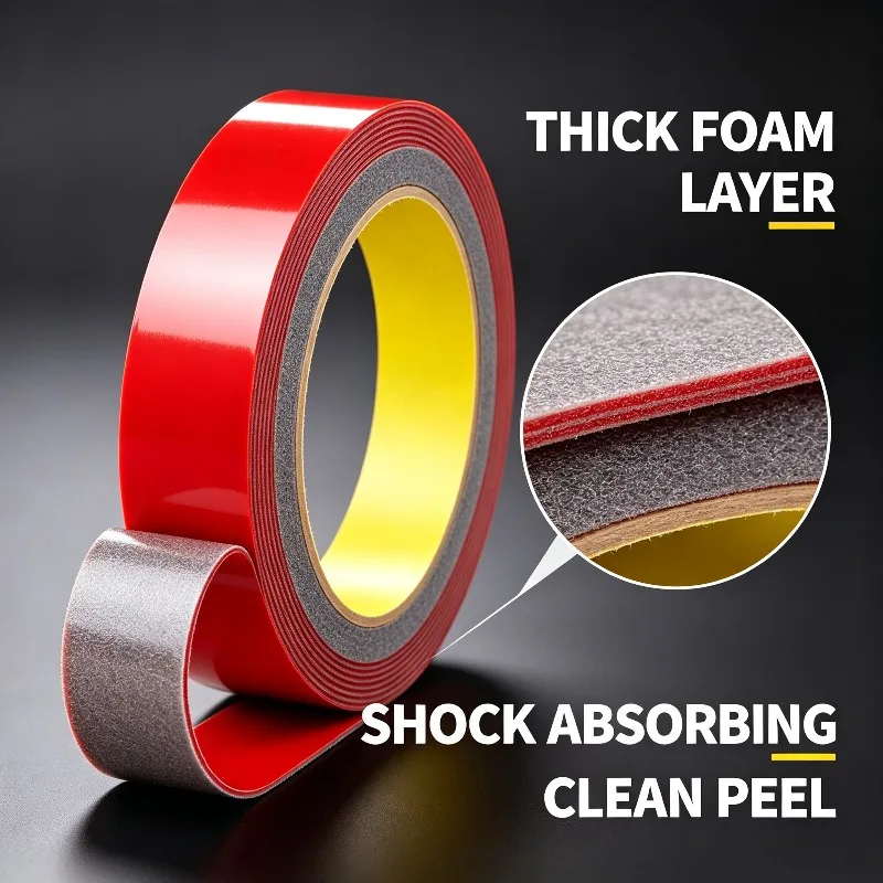 Heavy Duty Double Sided Tape  Adhesive Tape Waterproof High Temperature Resistant Car Home Mounting Tape Multiple Sizes