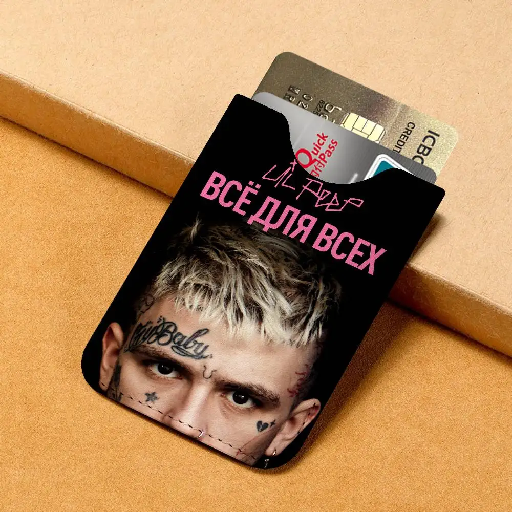 Lil Peep Hellboy Rapper Light and thin mini bag small and portable bus card protective leather case for men and women