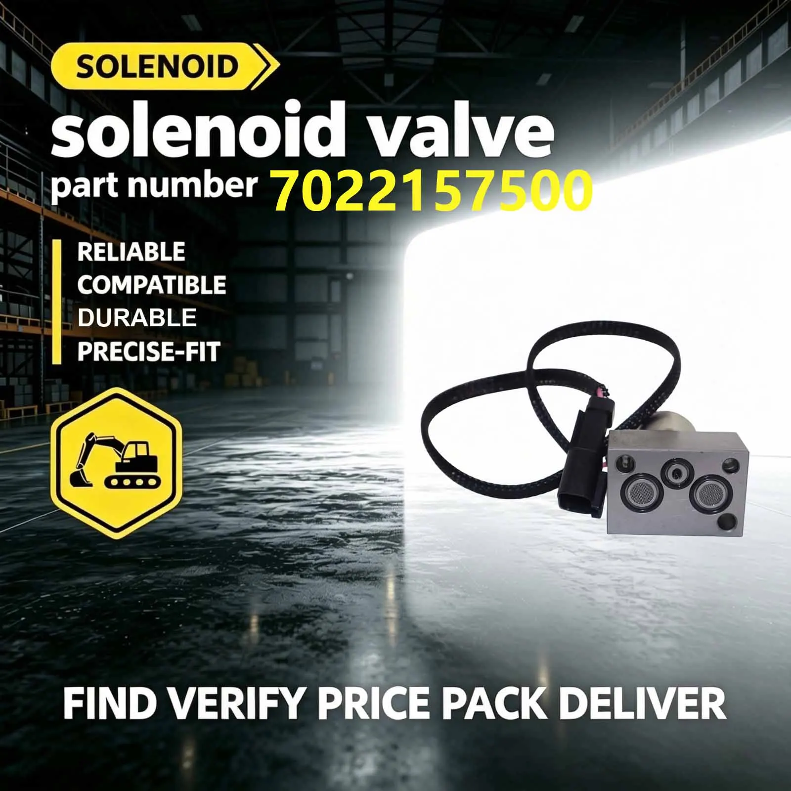 Main Pump Solenoid Valve 702-21-57500 7022157500 Fits for KOMATSU PC200-7 PC220-7 PC200-8 Excavator