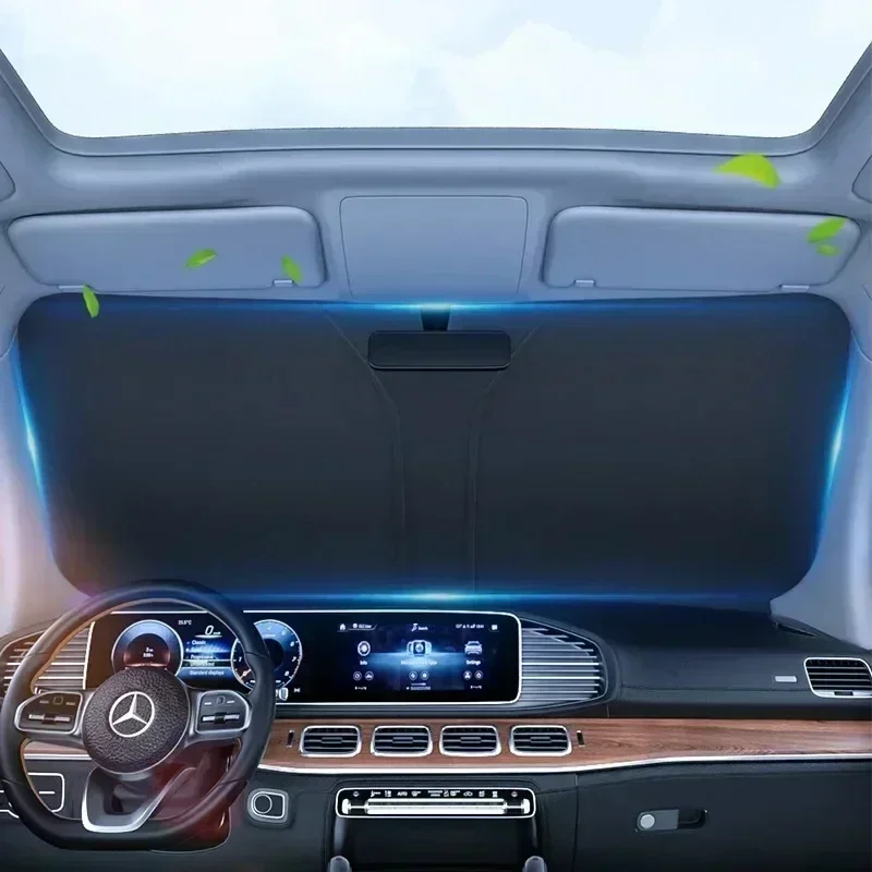 Pare-soleil de voiture, bouclier avant, nouveau pare-soleil anti-ultraviolet, protection solaire, isolation thermique, parapluie, pare-brise de voiture, radiu