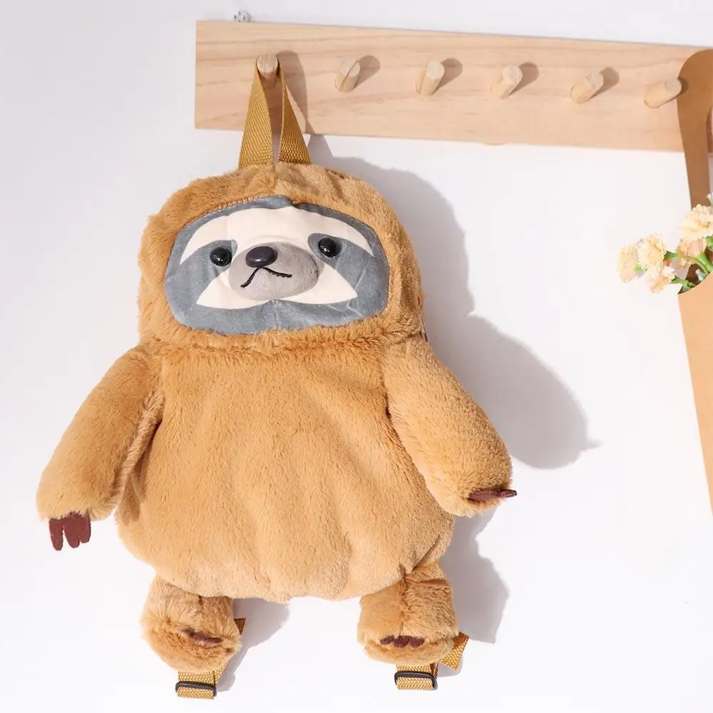 Plush Stuffed Sloth Backpack Sloth Koala Stuffed Lifelike Sloth Koala Animals Backpack Kawaii Ins Sloth Koala Plush Backpack