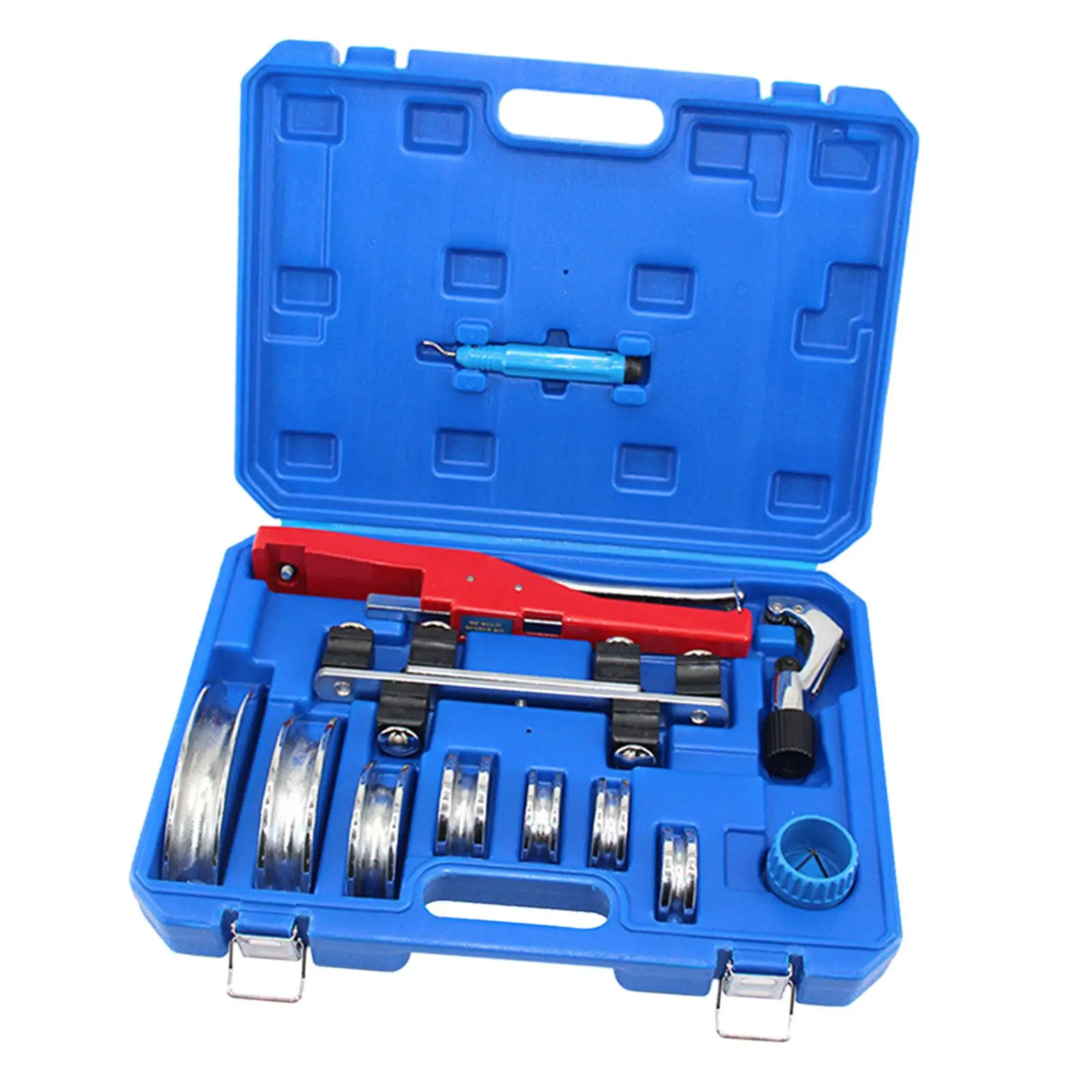 Copper Aluminum Tube Bender Kit Ratcheting Pipe Tubing Bender Sturdy Comfortable Grip with Tube Cutter for Heating Installation