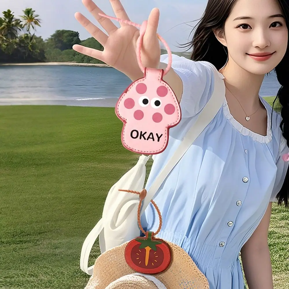 

Practical PU Hat Magnetic Buckle Hanging Cute Sun Hat Magnetic Buckle Anti Loss Bag Clip Travel