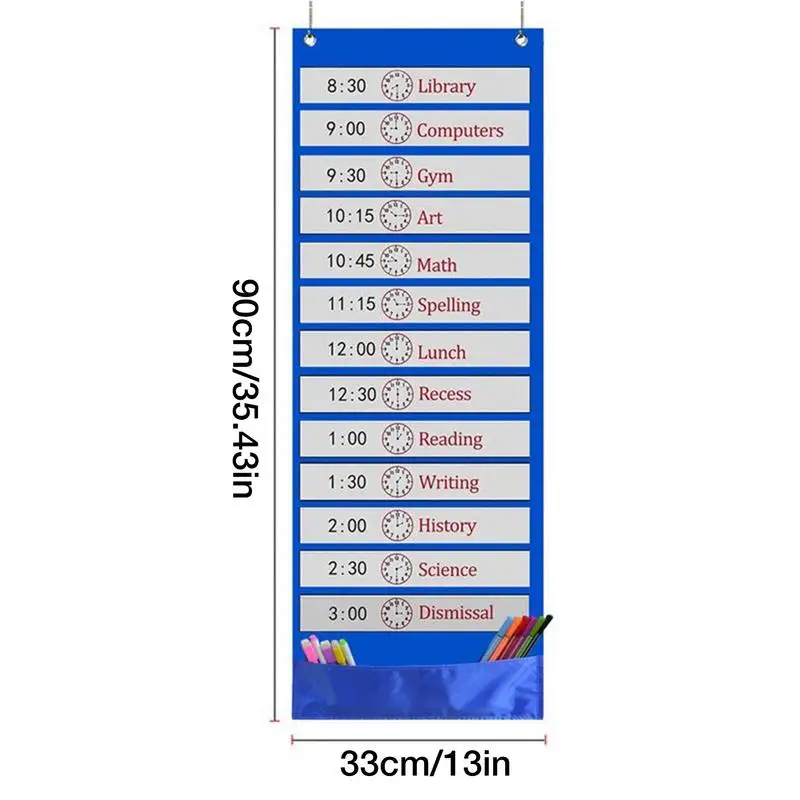 Imagem -06 - Bolso Calendário Programação Diária Gráfico de Bolso Educação Schedule Card Sala de Aula Escola Casa Escritório