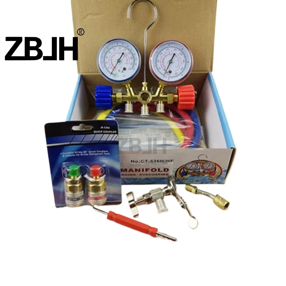 coolant cooling pressure gauge kit R22 R134 household car air conditioning Fluorine gauge common cool gas meter