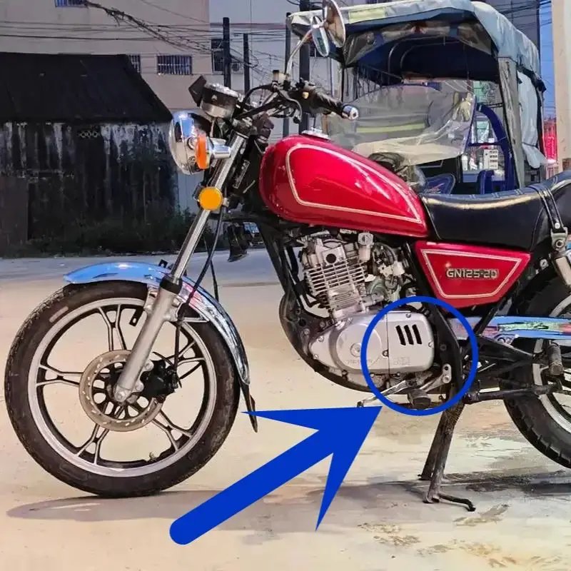 Motorrad Steuerkette Getriebe Schutz Abdeckung Gehäuse Für HAOJUE GN125 GN125H GN125-2D/-2 GN125-3 GN125-5 GN125F GN125-2F/-3F/-5F – Detail 1