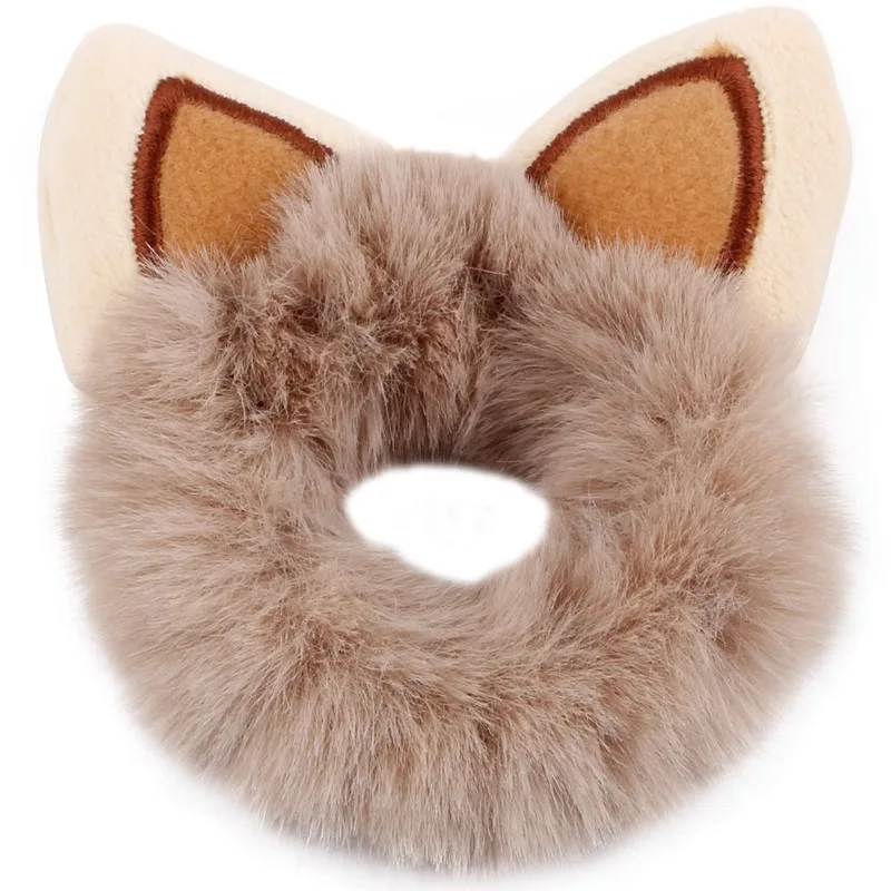 Gomas para el pelo para niña, orejas de conejo de lana, soporte para cola de caballo con bola suave para niños pequeños, lindas bandas para el pelo