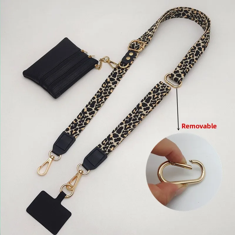 Change Bag Mobile Phone Lanyard Shoulder Strap Diagonal Back Removable Portable Anti-lost Strap Bag Shoulder Strap Accessories.