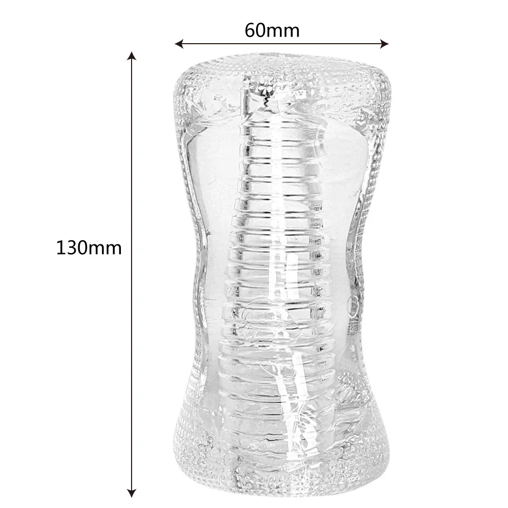 13cm Transparent Vaginal Sex Toy for Men 18 Plus Male Masturbator Realistic Vagina Real Pussy Penis Enlargement Exerciser Erotic