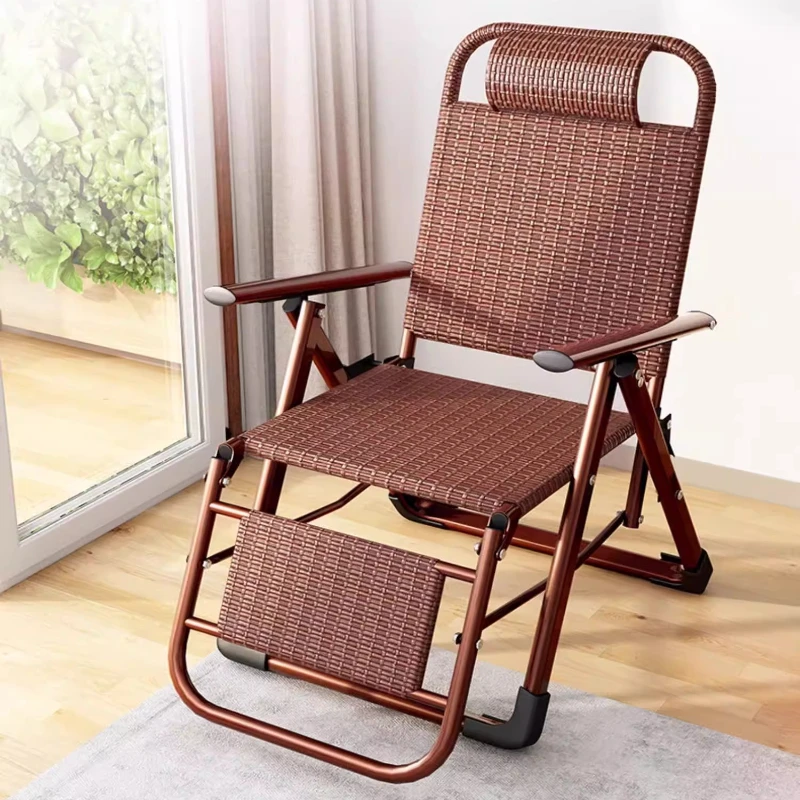 

Раскладное кресло-шезлонг из ротанга, регулируемое, для дома, балкона, улицы и помещений, летнее, прохладное