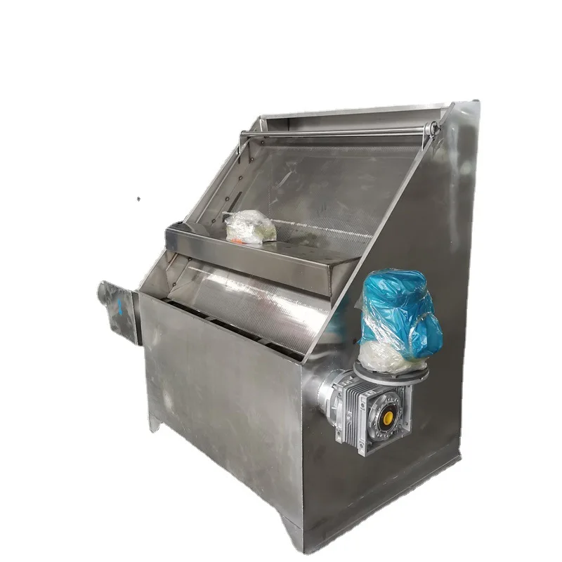 Oblique sieve pig manure solid-liquid separator, chicken manure dry and wet separation dehydrator, farm manure separator