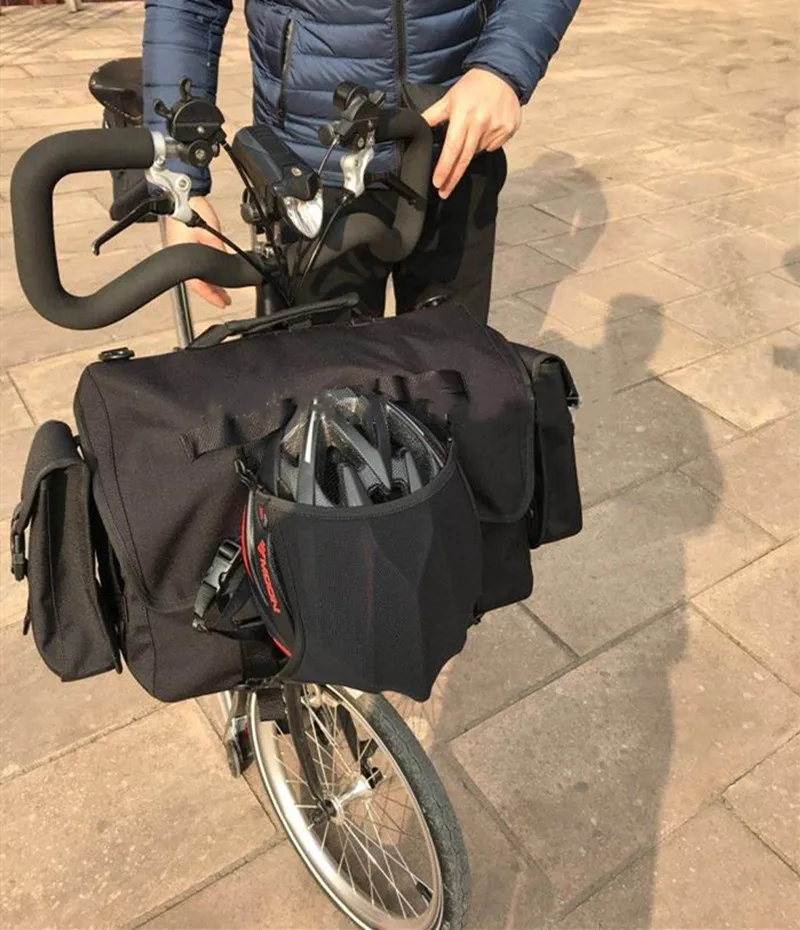 Folding bike front bag large computer bag for brompton helmet bag 21L