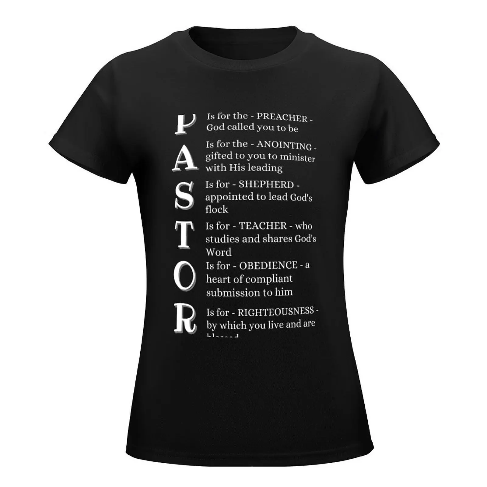 Pastor Definition T-Shirt Female clothing quick drying animal print shirt for girls t shirts for Women loose fit