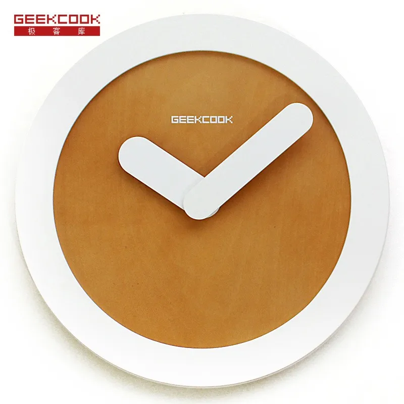 Round Zero Icon Wood Wall Clock Personalized Creative Modern Decorate Home Office Silent Art Clock for Study Bedroom Living Room