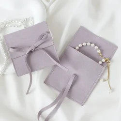 Microfiber Jewelry Pouch Velvet Jewelry Small Envelope Bag with Rope Jewelry Packaging Pouch Wedding Favors Gift Party Bag