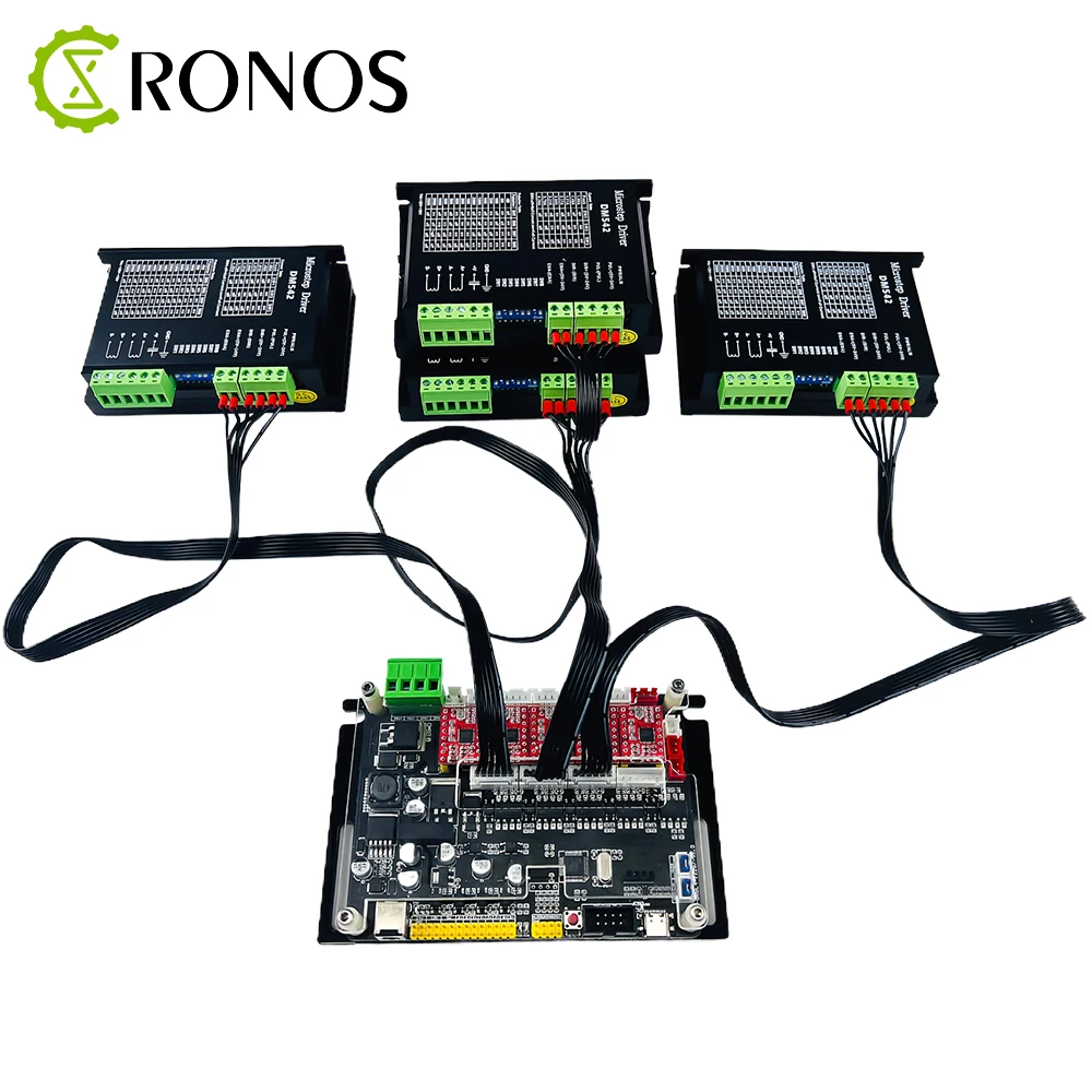 3pcs 4 Axis Control Board External Drive Drive Line, GRBL Control Board, Suitable For Stepping Motor Drive DM542 DM556