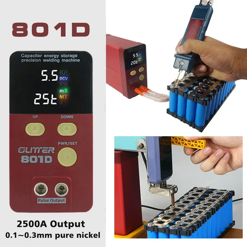 

801D Spot Welder Machine Pulse Current Spot Welding Machine for Lithium Iron Phosphate Battery 0.3mm Nickel Welding 0.05-0.4mm