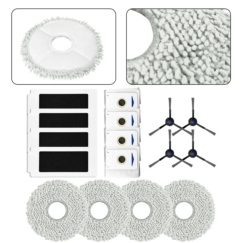 Imagem -04 - Solução de Limpeza de Longa Duração com Peças de Reposição Deebot T30 Pro Rolo Escova Lateral Filtro Bolsa de pó