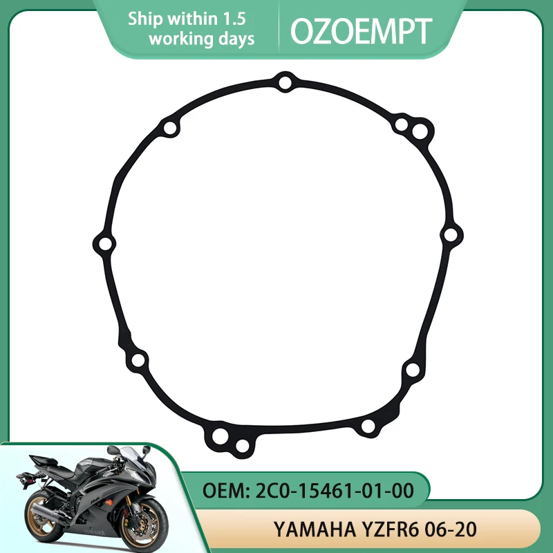 OZOEMPT Engine Cylinder Crankcase Repair Gasket Apply to YZFR6 06-22 OEM: 2C0-15461-01-00