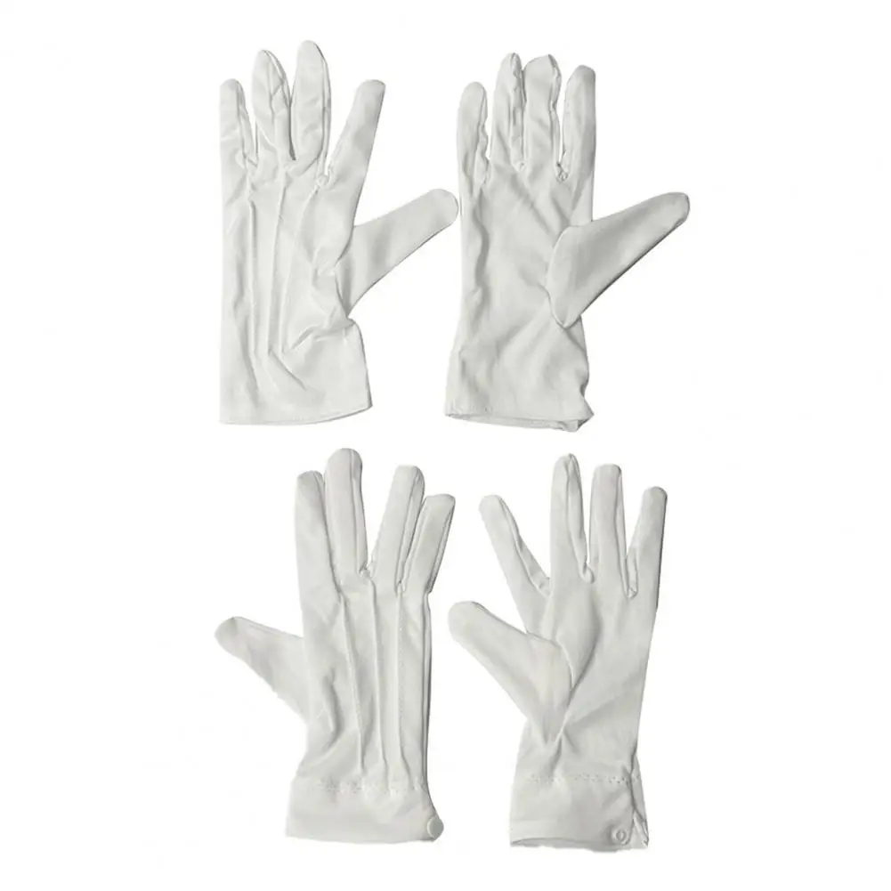 White Formal Gloves Uniform Costume Tuxedo Guard Gloves For Men Women Coin Jewelry Inspection Gloves For Server 공식적인 장갑
