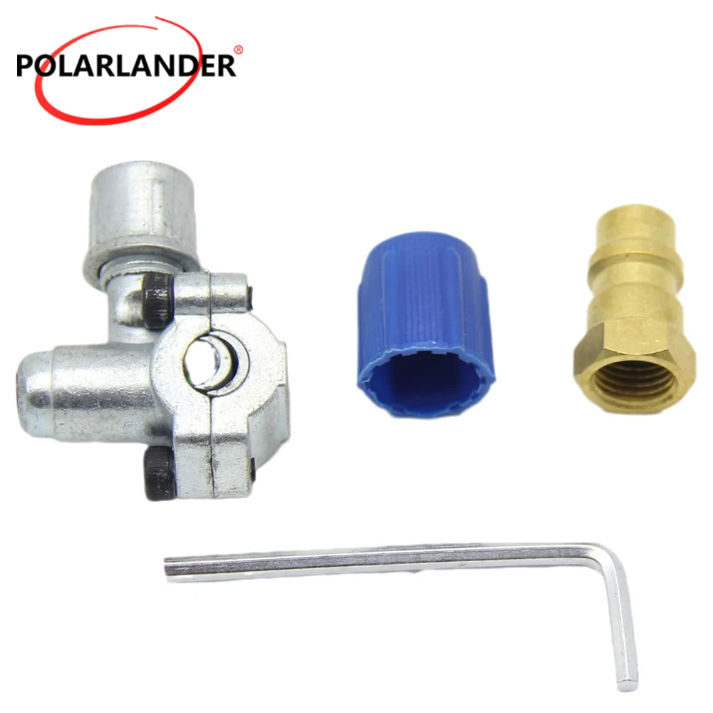 BPV31 A/C Retrofit Valve Kit R12 to R134A Piercing Tap Valve HVAC Refrigerant Tap Fitting with Dust Cap