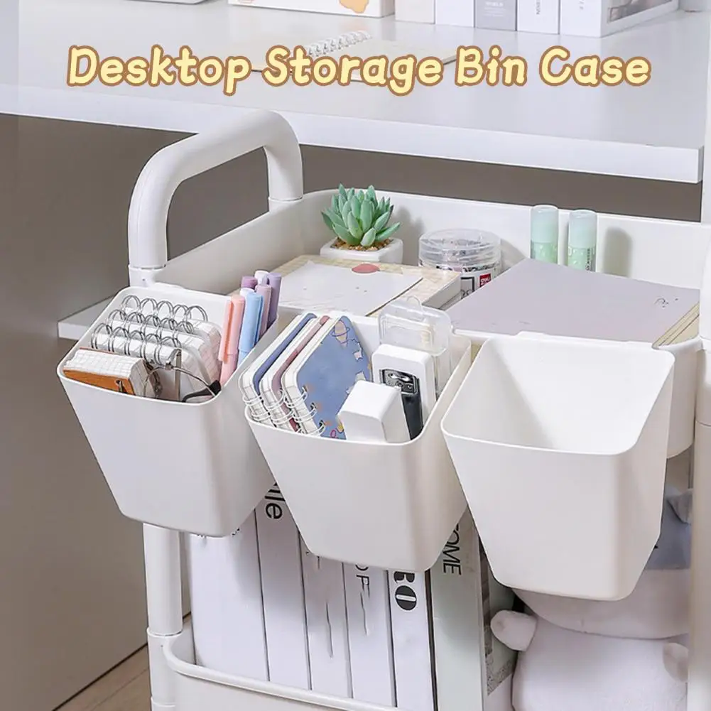 Storage Bin Case Basket Waterproof Space-saving Strong Load Bearing Mini Hanging Plastic Desktop Kitchen Supplies