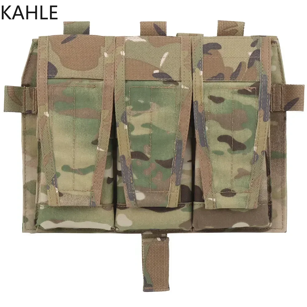 Tactical Triple Magazine Pouch M4/5.56 Hunting Vest Detachable Flap Front Bag for AVS SPC JPC 2.0 Vest Carrier Accessories