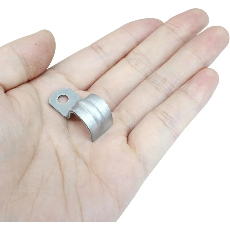 25 قطعة 0.5 Emt قناة المشبك أشرطة الأنابيب ، 1/2 بوصة الزنك مطلي الصلب ثقب واحد قوس تحديد #5