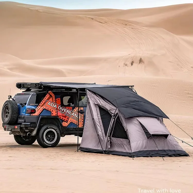 

Waterproof Lightweight Caravan Vehicle Roof Top Extend Shelter Canopy Outdoor Camping Large Space Side Car Awning Tentcustom