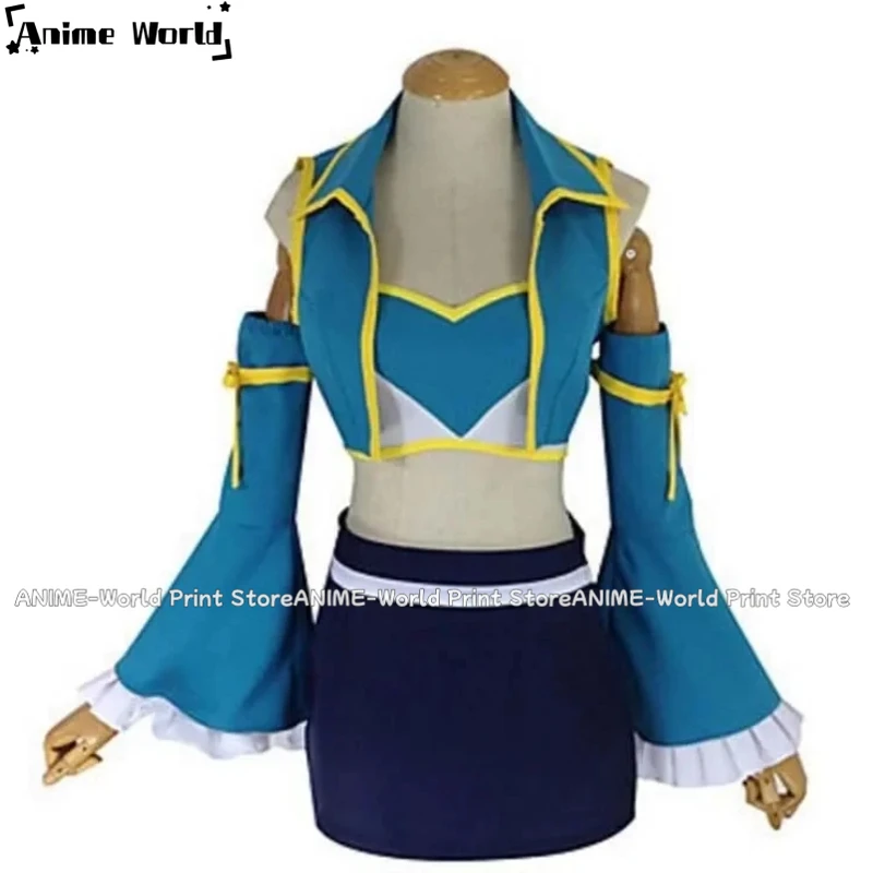 

《Custom Size》Anime Lucy Heartfilia Years Later Cosplay Costume Lolita Girls School Uniform Sailor Skirt Suit Party Dress Costume