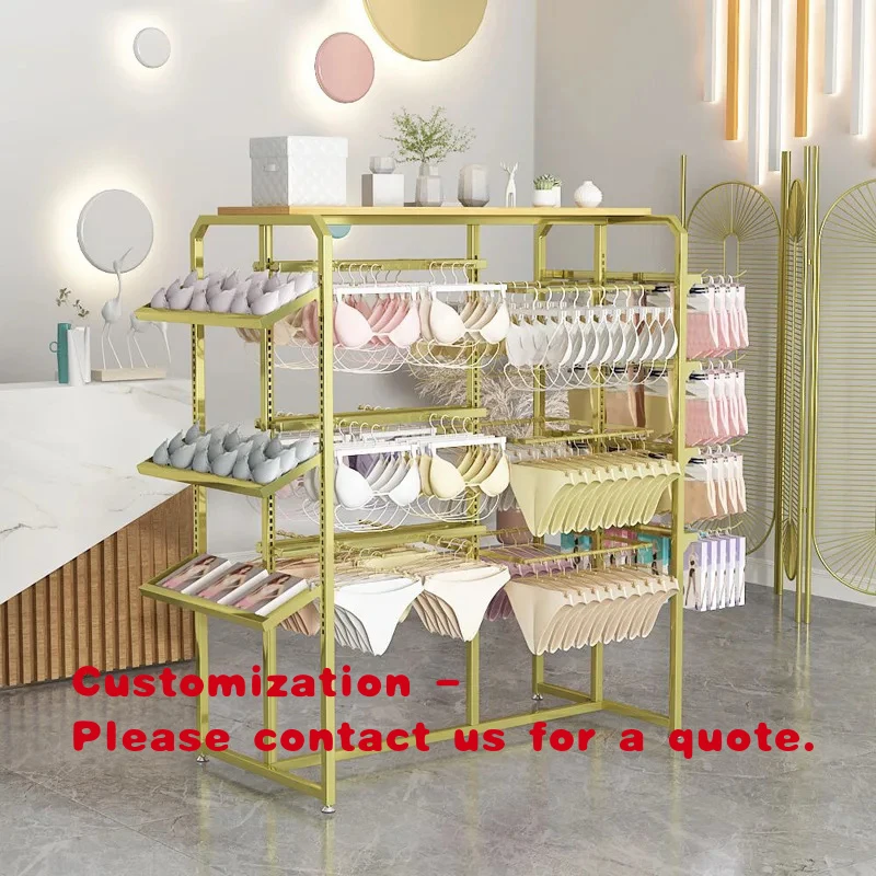 

custom.Department Store Underwear Display Rack Floor-standing Adjustable Double-sided Bra Stockings Shelf Multifunctional Boxed