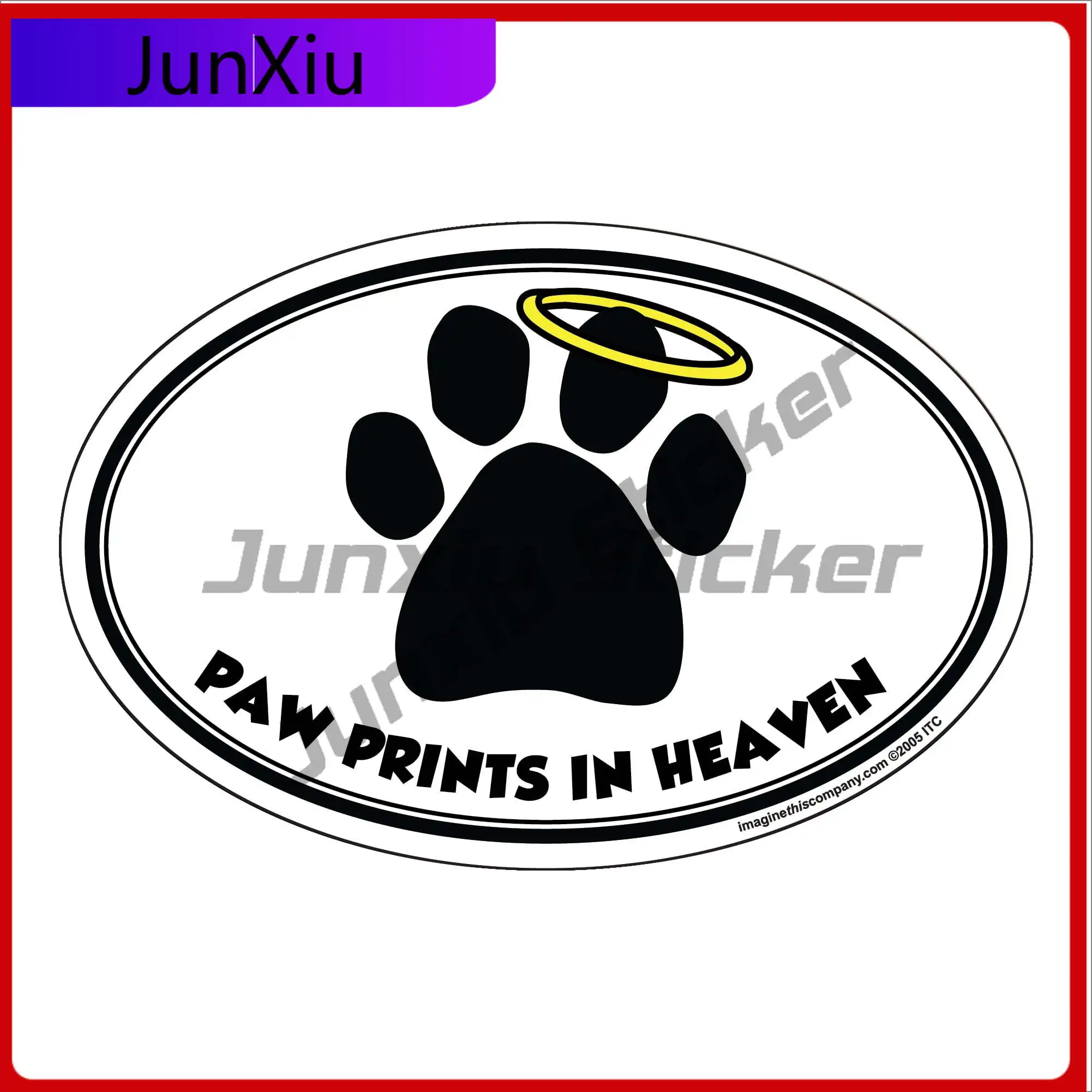 

Pawprints In Heaven Oval Vintage Car Laptop Window Bumper Motor Home Vinyl Decal Decoration Cool Aesthetic Trendy Retro Cute