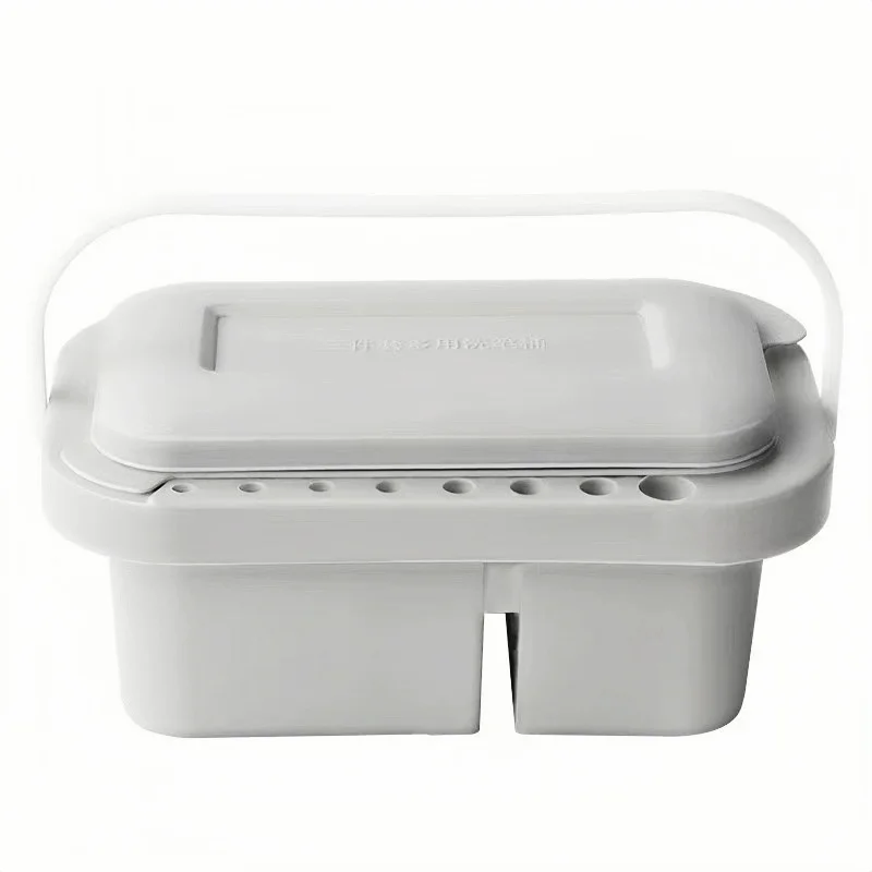 Three-in-one plastic water bucket, art painting sink, can be connected or assembled, hand-held square pen washing bucket